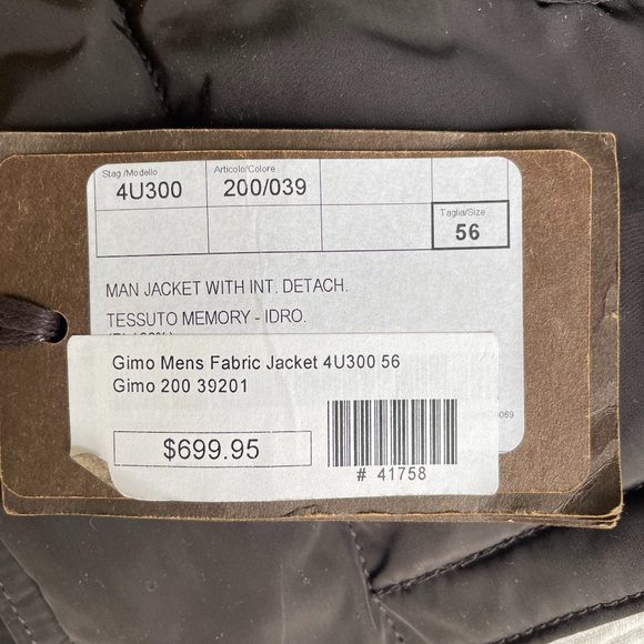 Gimo's Men Winter Jacket (Brand New) (Size 56 / XL) - Picture 2 of 6